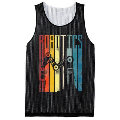 Robot Robotics Engineer Retro Robotics Mesh Reversible Basketball Jersey Tank