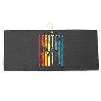 Robot Robotics Engineer Retro Robotics Large Microfiber Waffle Golf Towel