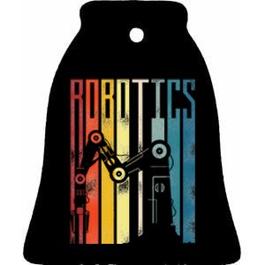 Robot Robotics Engineer Retro Robotics Ceramic Bell Ornament