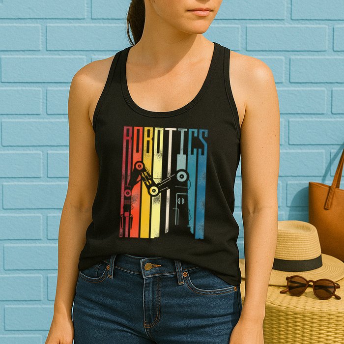 Robot Robotics Engineer Retro Robotics Womens Tank Top