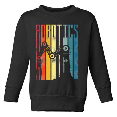 Robot Robotics Engineer Retro Robotics Toddler Sweatshirt