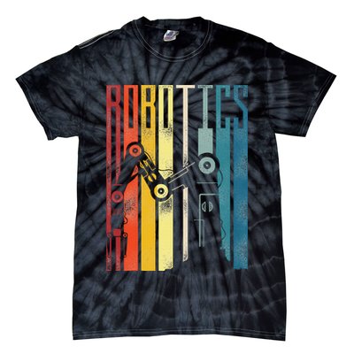 Robot Robotics Engineer Retro Robotics Tie-Dye T-Shirt