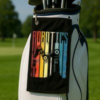 Robot Robotics Engineer Retro Robotics Golf Towel