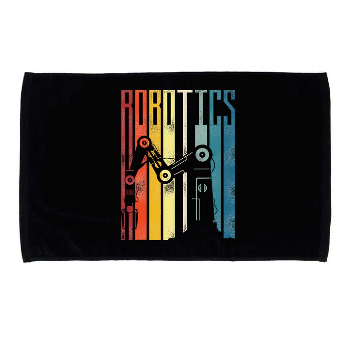 Robot Robotics Engineer Retro Robotics Microfiber Hand Towel