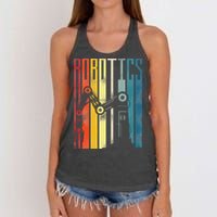 Robot Robotics Engineer Retro Robotics Women's Knotted Racerback Tank