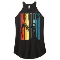 Robot Robotics Engineer Retro Robotics Women's Perfect Tri Rocker Tank