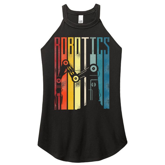 Robot Robotics Engineer Retro Robotics Women's Perfect Tri Rocker Tank