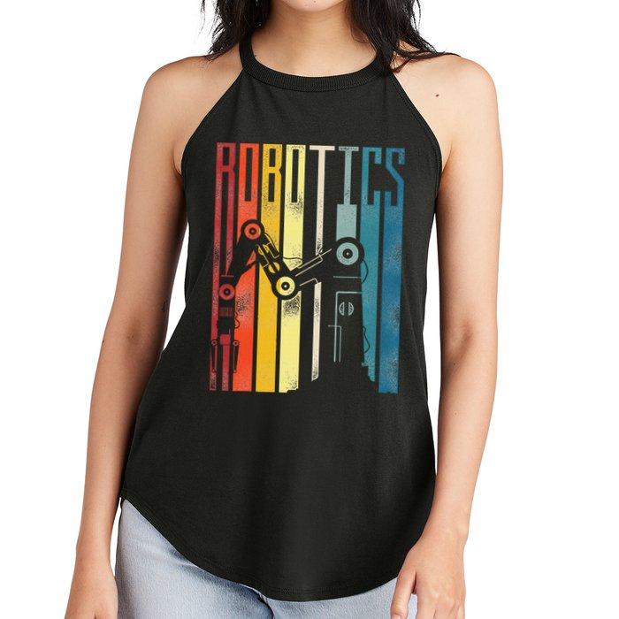 Robot Robotics Engineer Retro Robotics Women's Perfect Tri Rocker Tank