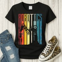 Robot Robotics Engineer Retro Robotics Womens T-Shirt