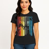 Robot Robotics Engineer Retro Robotics Womens T-Shirt