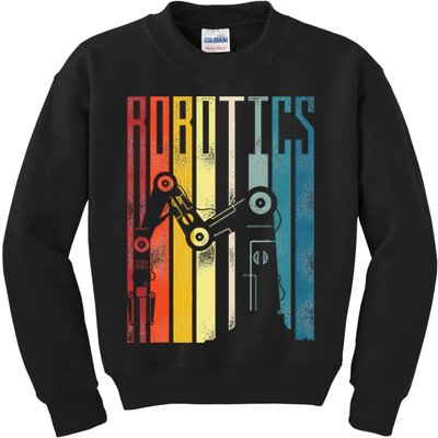 Robot Robotics Engineer Retro Robotics Kids Sweatshirt