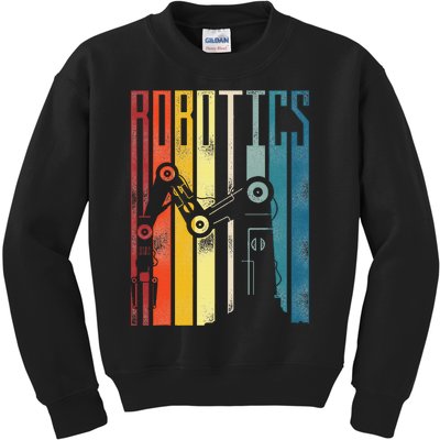 Robot Robotics Engineer Retro Robotics Kids Sweatshirt