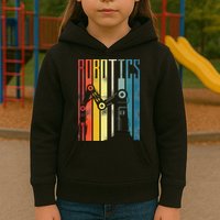 Robot Robotics Engineer Retro Robotics Kids Hoodie