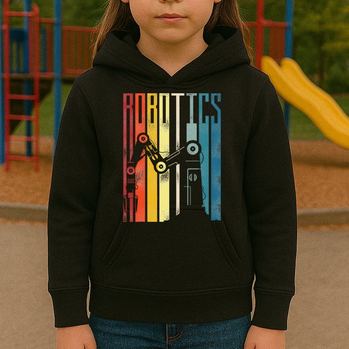 Robot Robotics Engineer Retro Robotics Kids Hoodie
