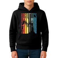 Robot Robotics Engineer Retro Robotics Kids Hoodie