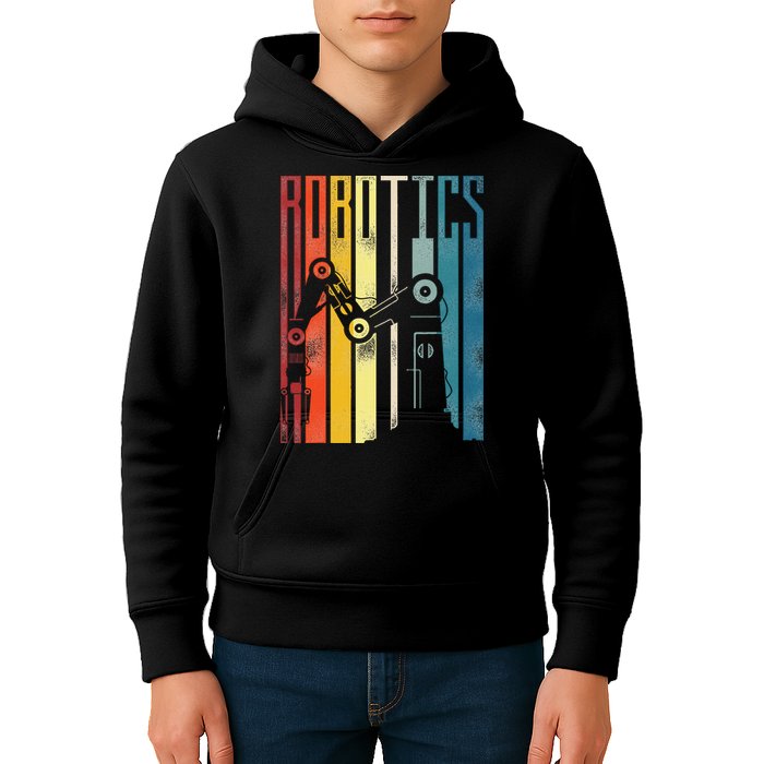 Robot Robotics Engineer Retro Robotics Kids Hoodie