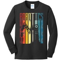 Robot Robotics Engineer Retro Robotics Kids Long Sleeve Shirt