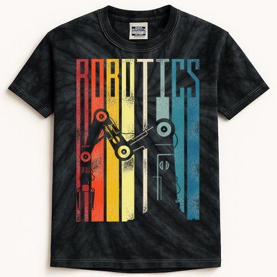 Robot Robotics Engineer Retro Robotics Kids Tie-Dye T-Shirt