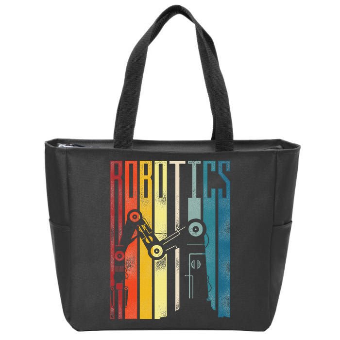 Robot Robotics Engineer Retro Robotics Zip Tote Bag