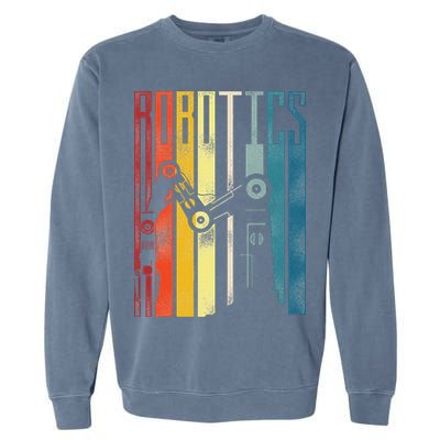 Robot Robotics Engineer Retro Robotics Garment-Dyed Sweatshirt