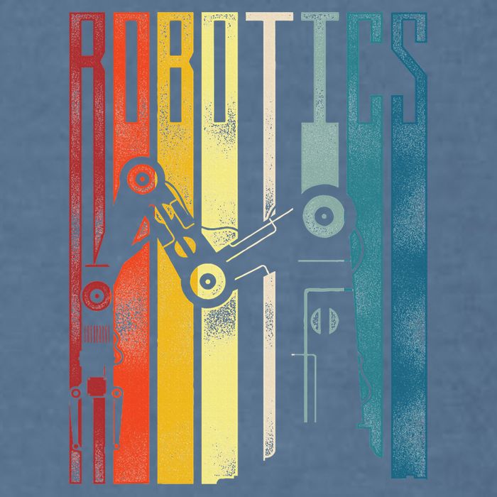 Robot Robotics Engineer Retro Robotics Garment-Dyed Sweatshirt