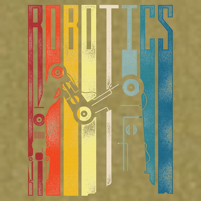 Robot Robotics Engineer Retro Robotics Garment-Dyed Women's Muscle Tee