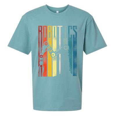 Robot Robotics Engineer Retro Robotics Sueded Cloud Jersey T-Shirt