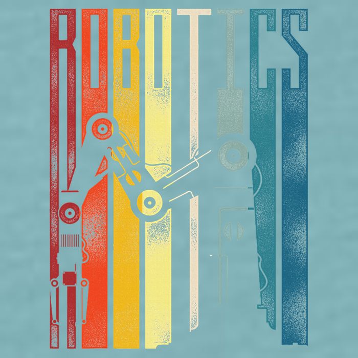 Robot Robotics Engineer Retro Robotics Sueded Cloud Jersey T-Shirt