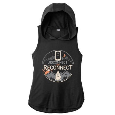 Reconnect Ladies PosiCharge Tri-Blend Wicking Draft Hoodie Tank