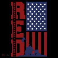 Red Remember Everyone Deployed Drawstring Bag