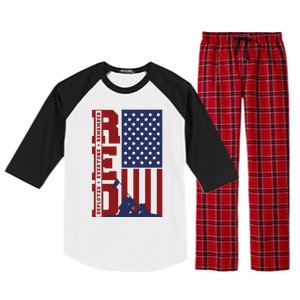 Red Remember Everyone Deployed Raglan Sleeve Pajama Set