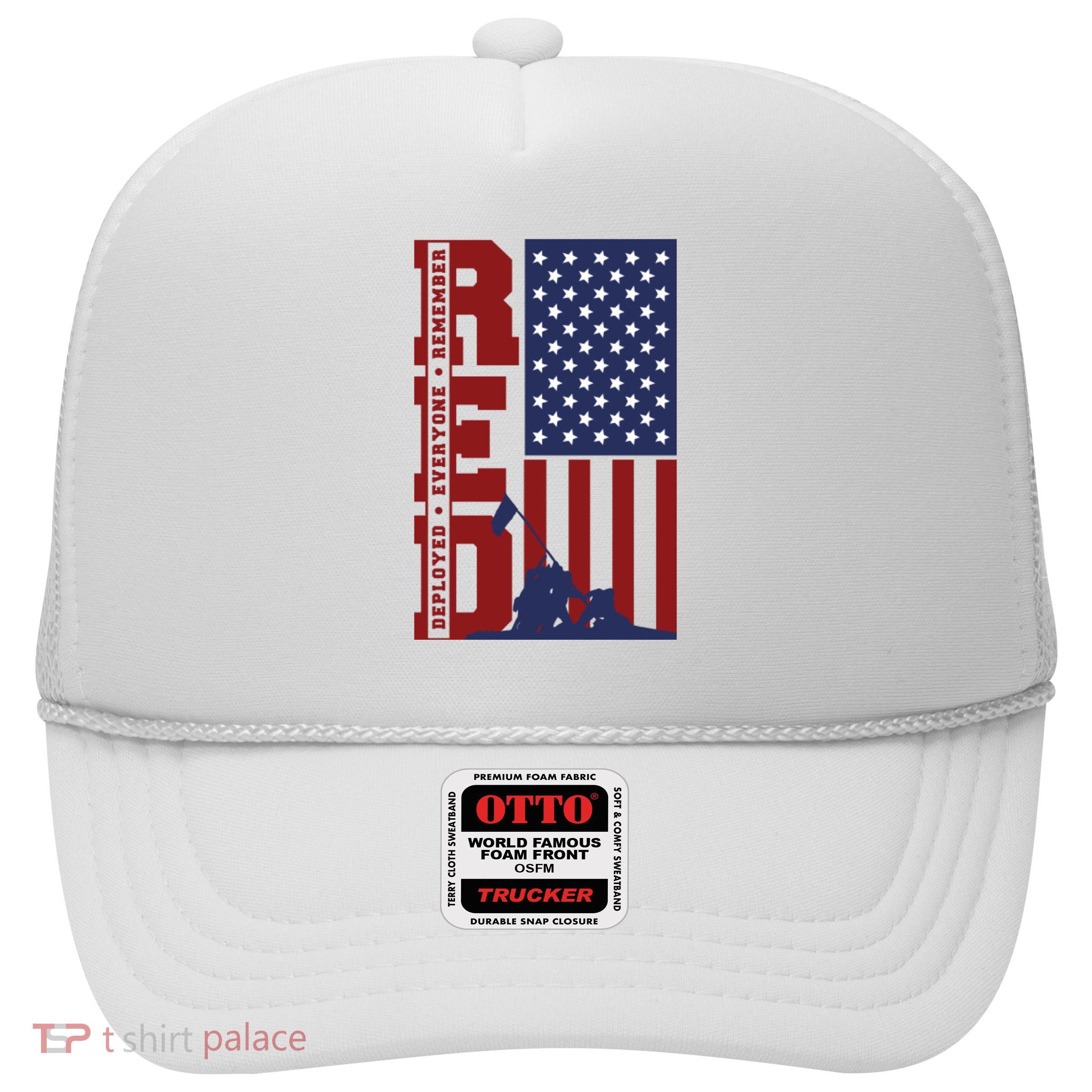 Red Remember Everyone Deployed Trucker Hat