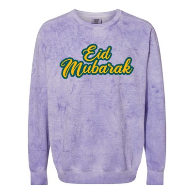 Retro Ramadan Eid Mubarak Colorblast Crewneck Sweatshirt