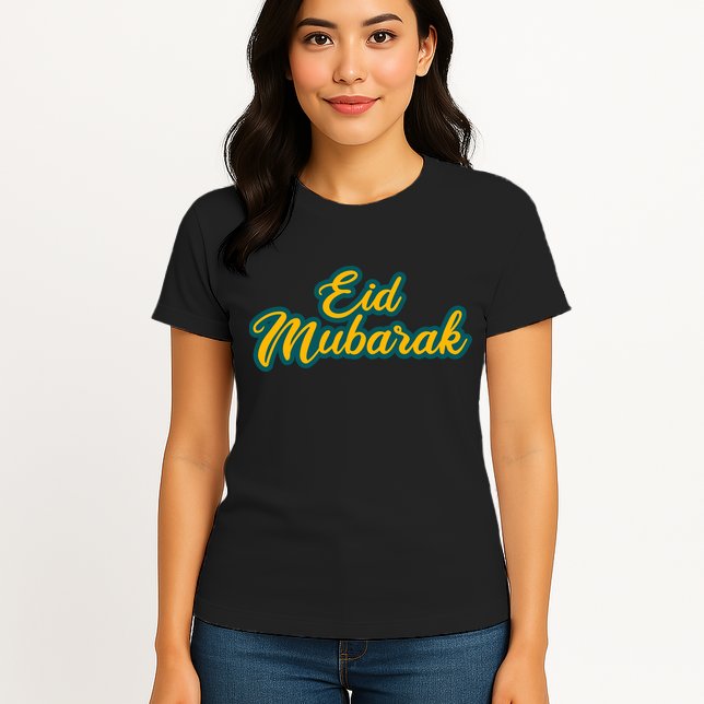 Retro Ramadan Eid Mubarak Womens T-Shirt