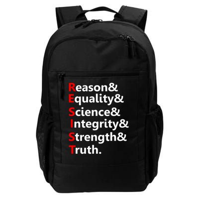 Resist Reason, Equality, Science, Integrity, Strength & Truth. (2) Daily Commute Backpack