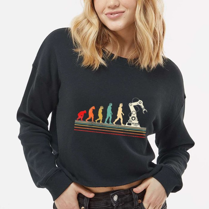 Robot Robotics Engineer Cropped Pullover Crew