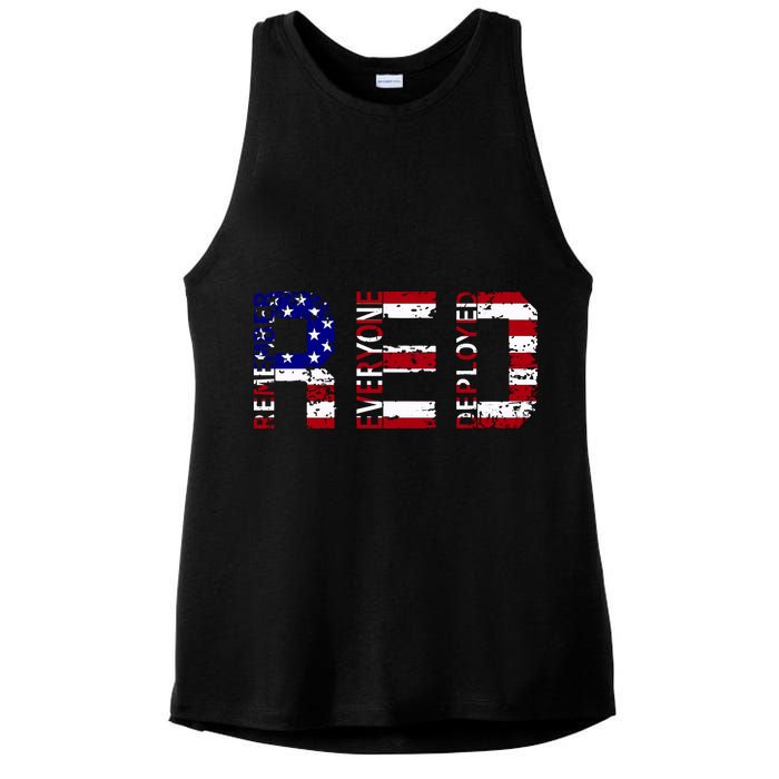 RED Remove Everyone Deployed Ladies PosiCharge Tri-Blend Wicking Tank