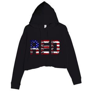 RED Remove Everyone Deployed Crop Fleece Hoodie