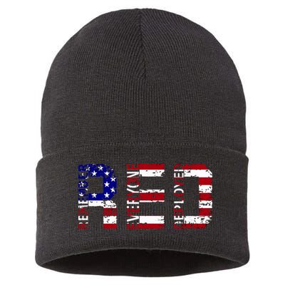 RED Remove Everyone Deployed Sustainable Knit Beanie