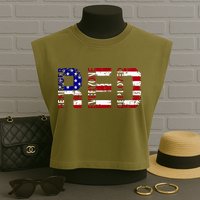 RED Remove Everyone Deployed Garment-Dyed Women's Muscle Tee