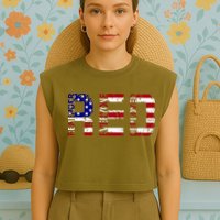RED Remove Everyone Deployed Garment-Dyed Women's Muscle Tee