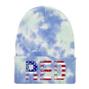 RED Remove Everyone Deployed Tie Dye 12in Knit Beanie