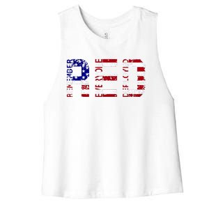 RED Remove Everyone Deployed Women's Racerback Cropped Tank