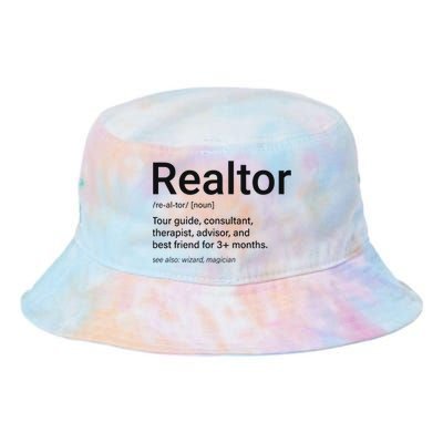 Realtor Real Estate Funny Real Estate Tie Dye Newport Bucket Hat