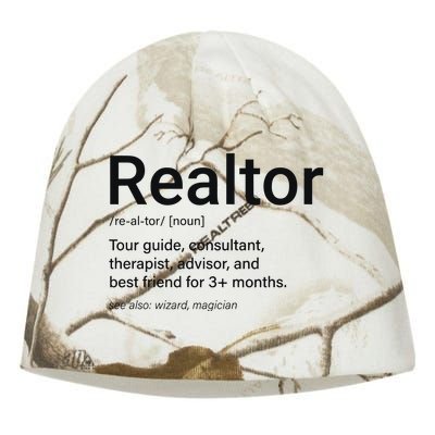 Realtor Real Estate Funny Real Estate Kati - Camo Knit Beanie