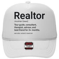 Realtor Real Estate Funny Real Estate High Crown Mesh Back Trucker Hat