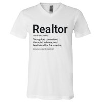 Realtor Real Estate Funny Real Estate V-Neck T-Shirt