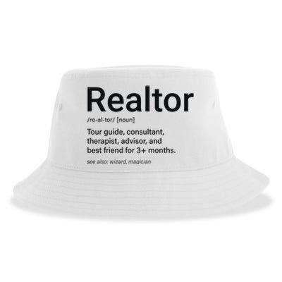 Realtor Real Estate Funny Real Estate Sustainable Bucket Hat