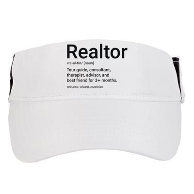 Realtor Real Estate Funny Real Estate Adult Drive Performance Visor