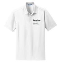 Realtor Real Estate Funny Real Estate Dry Zone Grid Polo